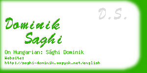 dominik saghi business card